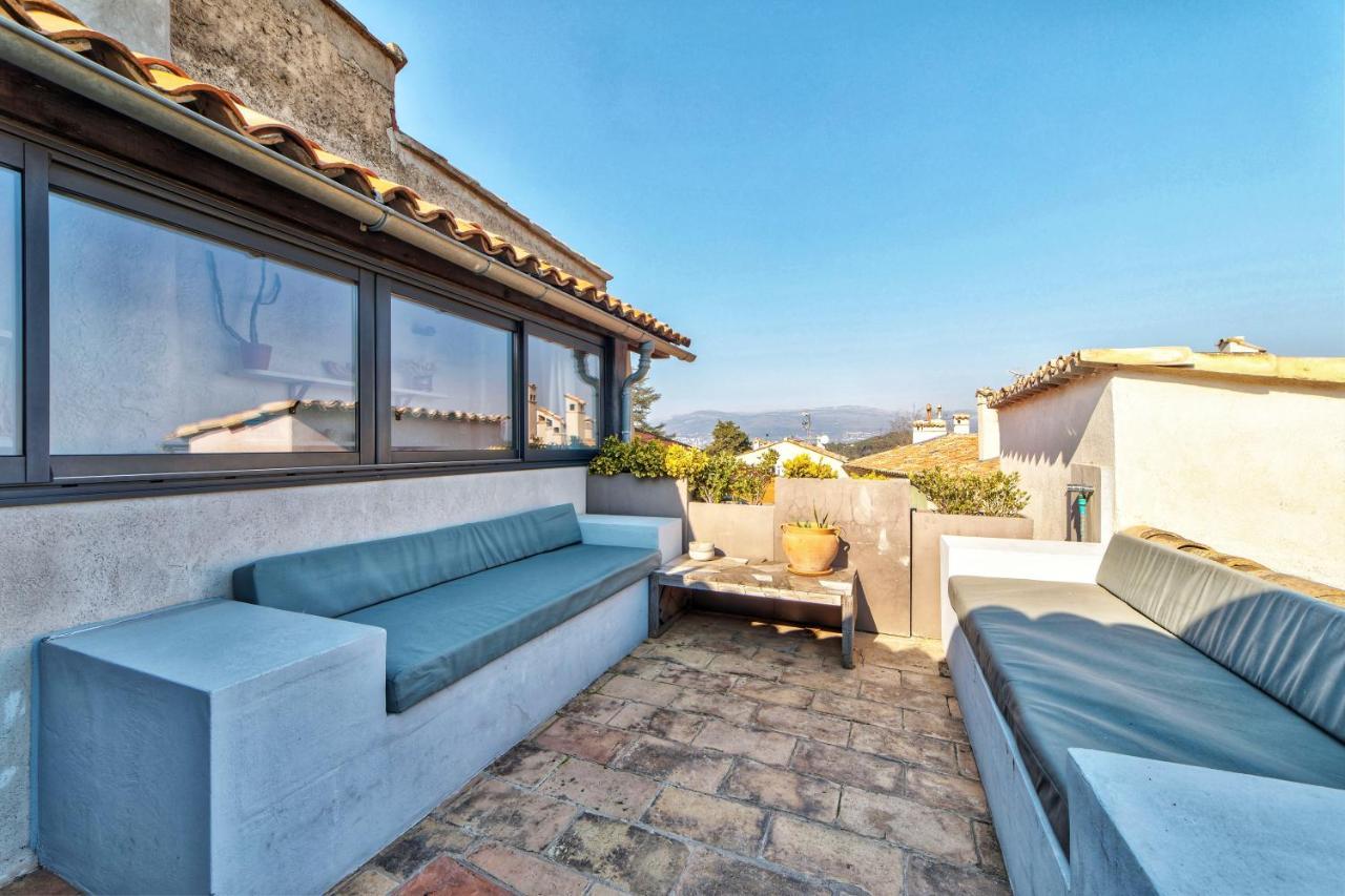Townhouse Mougins In The Old Village, Fantastic View, Sea And Mountains Esterno foto